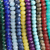 Chalcedony Green Jades Faceted Abacus Loose Beads 5x8mm