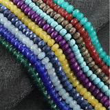 Chalcedony Green Jades Faceted Abacus Loose Beads 5x8mm