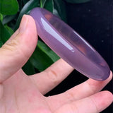 Chalcedony Agate Bracelet Violet Litchi Frozen Round Jade Bracelet