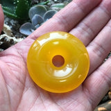 Natural Chalcedony Agate Buckle Pendant Necklace