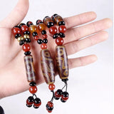 Natural Chalcedony Agate Tian zhu Necklace Three eyes Nine eyes Pendant Jewelry