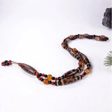 Natural Chalcedony Agate Tian zhu Necklace Three eyes Nine eyes Pendant Jewelry