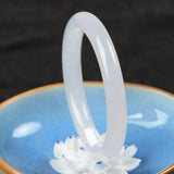 Natural Chalcedony Fine Women Round Bracelet Agate