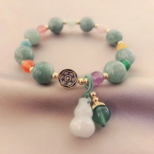 Chalcedony Gourd Pendant Bracelet Jade Stone Jewelry