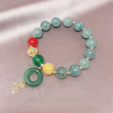 Chalcedony Gourd Pendant Bracelet Jade Stone Jewelry