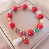 Chalcedony Gourd Pendant Bracelet Jade Stone Jewelry