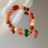 Chalcedony Gourd Pendant Bracelet for Women