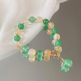 Chalcedony Gourd Pendant Bracelet for Women