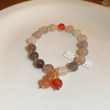 Chalcedony Gourd Pendant Bracelet for Women