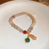 Chalcedony Gourd Pendant Bracelet for Women