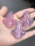 Natural Chalcedony Pendant Jade Neck Decorative Crafts Purple Agate Necklace
