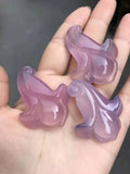 Natural Chalcedony Pendant Jade Neck Decorative Crafts Purple Agate Necklace