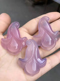 Natural Chalcedony Pendant Jade Neck Decorative Crafts Purple Agate Necklace