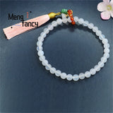 Chalcedony Agate Tassel Bracelet for Men Women Gift
