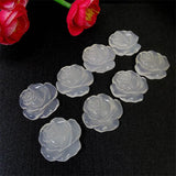 Chalcedony Rose Pendant Necklace Hand-carved Amulet For Men And Women
