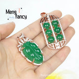 Chalcedony Ruyi Abacus 925 Silver Pendant Charms Jade Fine Jewelry