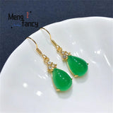 Chalcedony Silver Goldfish Pendant Charms Jewelry Set