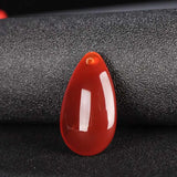 Chalcedony Water Drop Pendant 925 Silver Necklace Agate Crystal Jewelry