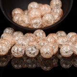 Champagne Cracked Crystal Round Spacer Beads 6/8/10/12mm