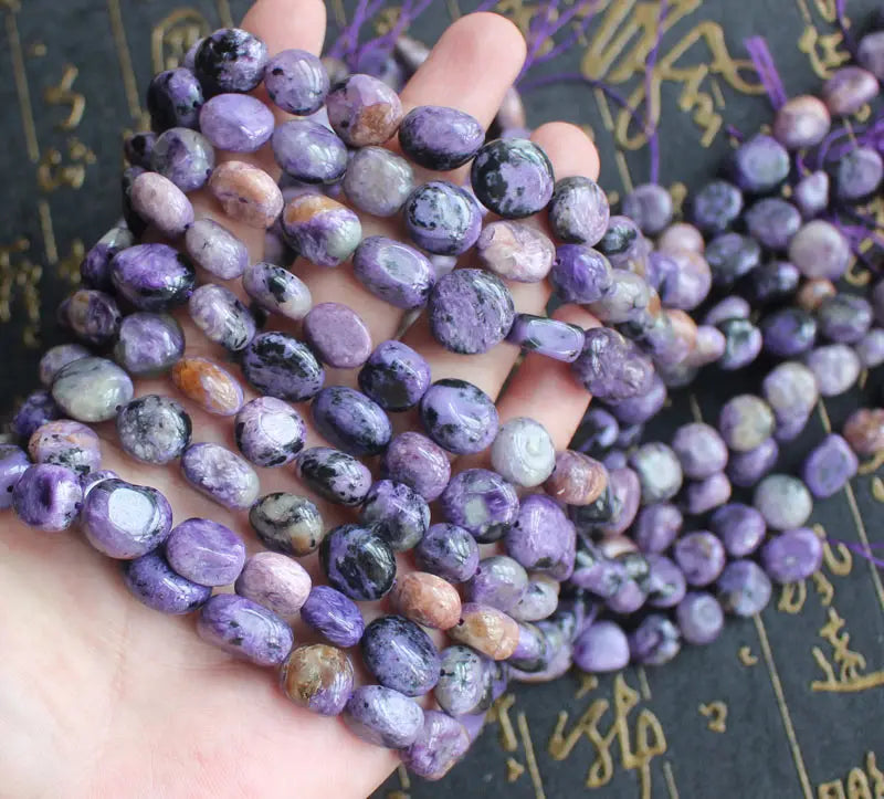 Natural Charoite 6-9mm Irregular Beads 15inch DIY Jewelry Making