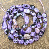 Natural Charoite Irregular Beads 15inch Strand DIY Jewellery