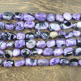 Natural Charoite Irregular Beads 15inch Strand DIY Jewellery