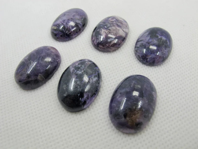 Natural Charoite Bead Cabochons 22*30mm Oval Gem Stone Jewelry Pendant Cabochons