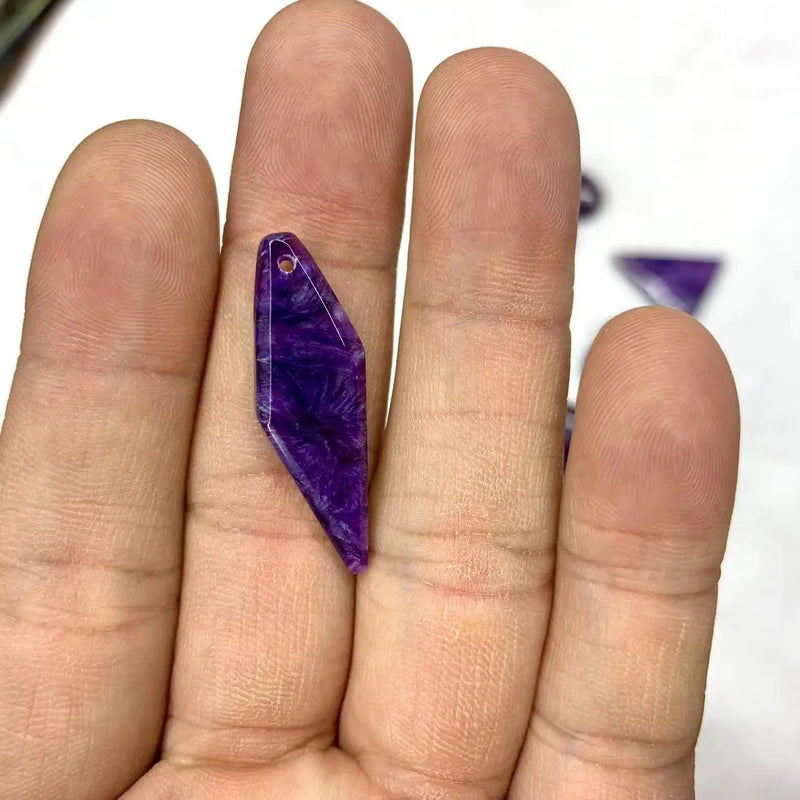 Charoite Pendant Gemstone Necklace For Women Men Gift