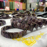 Natural Charoite Stone Beads Bracelet Gemstone Bangle DIY Jewelry for Women