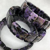 Natural Charoite Stone Beads Bracelet Gemstone Bangle Jewelry Gift