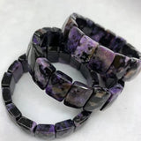 Natural Charoite Stone Beads Bracelet Gemstone Bangle Jewelry Gift