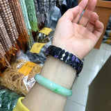 Natural Charoite Stone Beads Bracelet Gemstone Bangle Jewelry Gift
