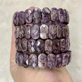 Natural Charoite Stone Bracelet Gemstone Bangle DIY Jewelry Gift