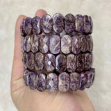 Natural Charoite Stone Bracelet Gemstone Bangle DIY Jewelry Gift