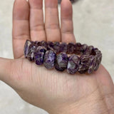 Natural Charoite Stone Bracelet Gemstone Bangle DIY Jewelry Gift