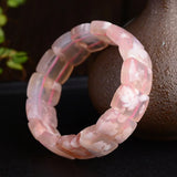 Cherry Agate Gemstone Beads Bracelet Woman Stretch 18*13mm Crystal Bangle