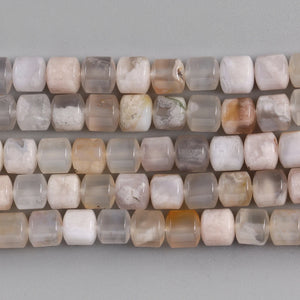 Cherry Blossom Agates Stone Beads Cube Square Shape Loose Stones Beads