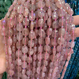 Cherry Quartz Beads Faceted Coin Square Loose Beads For Jewelry Making