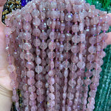 Cherry Quartz Beads Faceted Coin Square Loose Beads For Jewelry Making