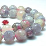 Natural Cherry Tourmaline Smooth Round Beads Gemstone Semi Precious Stone