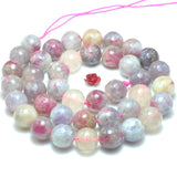 Natural Cherry Tourmaline Smooth Round Beads Gemstone Semi Precious Stone