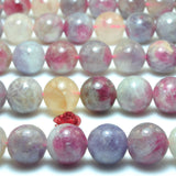 Natural Cherry Tourmaline Smooth Round Beads Gemstone Semi Precious Stone
