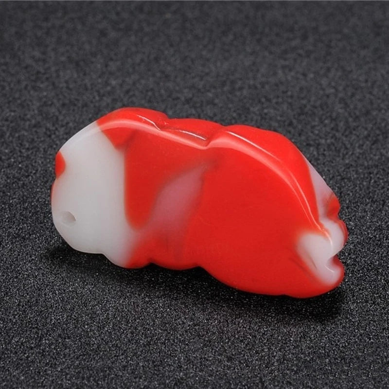 Natural Chicken Blood Hand-carved Jade Pendant Beast Necklace