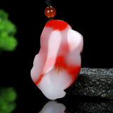 Chicken Blood Jade Lucky Pendant Evil Transfer Sweater Chain