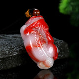 Chicken Blood Jade Lucky Pendant Evil Transfer Sweater Chain
