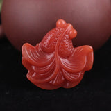 Chicken Blood Jade Goldfish Pendant Necklace