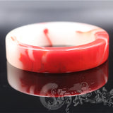 Natural Chicken Blood Jade Hand-carved Square Bracelet Boutique Jewelry