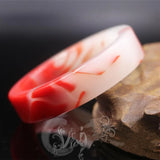 Natural Chicken Blood Jade Hand-carved Square Bracelet Boutique Jewelry