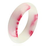 Hand-carved Natural Chicken Blood Jade Wide Band Bracelet