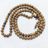 Chicken Wing Wood Round Beads Necklace & Bracelet, 8mm, 108 Beads